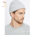 Atacado homens de inverno cashmere misturado fios gorro de malha chapéus